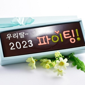 2023 파이팅 수제초콜릿카드 화이트데이 단체 답례품 사탕 캔디 선물 세트